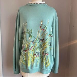 Vintage Blair Botanical Cottagecore Prairie Cozy Sweatshirt XL